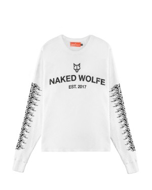 Bluzy Naked Wolfe Thermal Męskie Białe | DJD4419UP