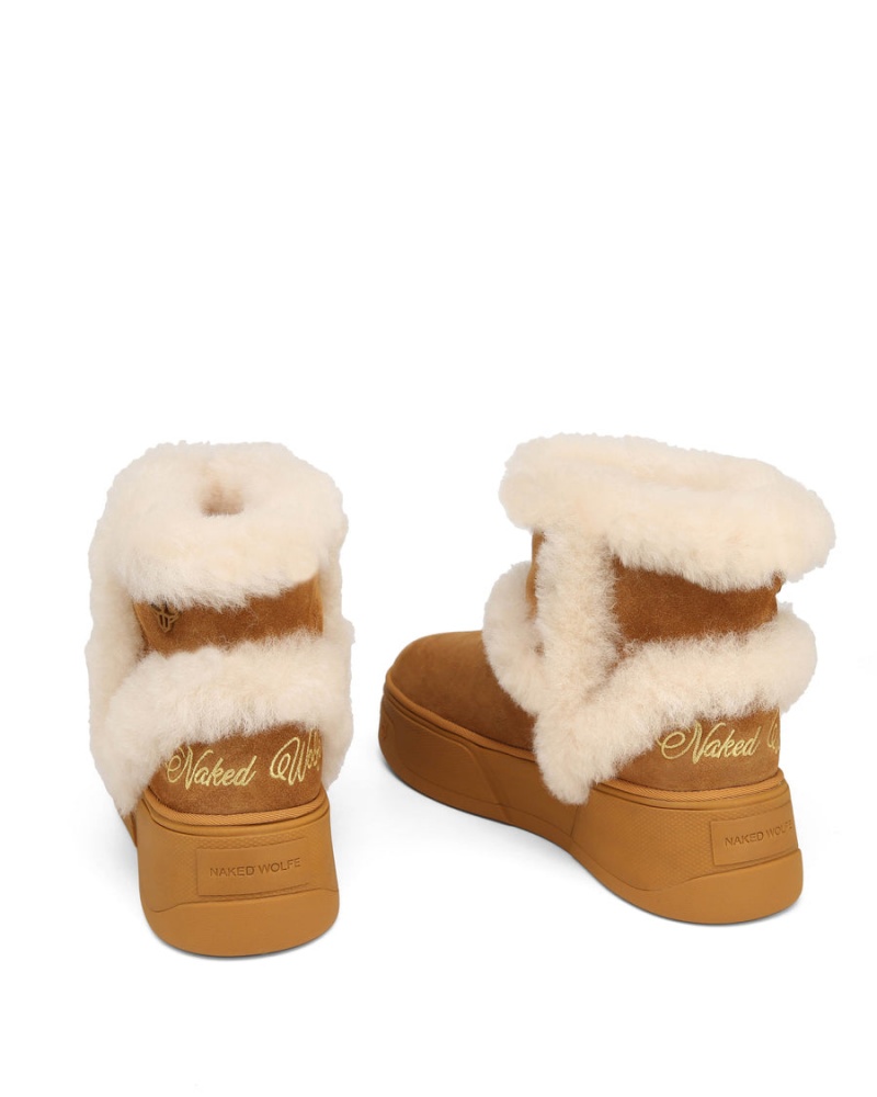 Kozaki Naked Wolfe K-01 Shearling Męskie Brązowe | PXE1392JE