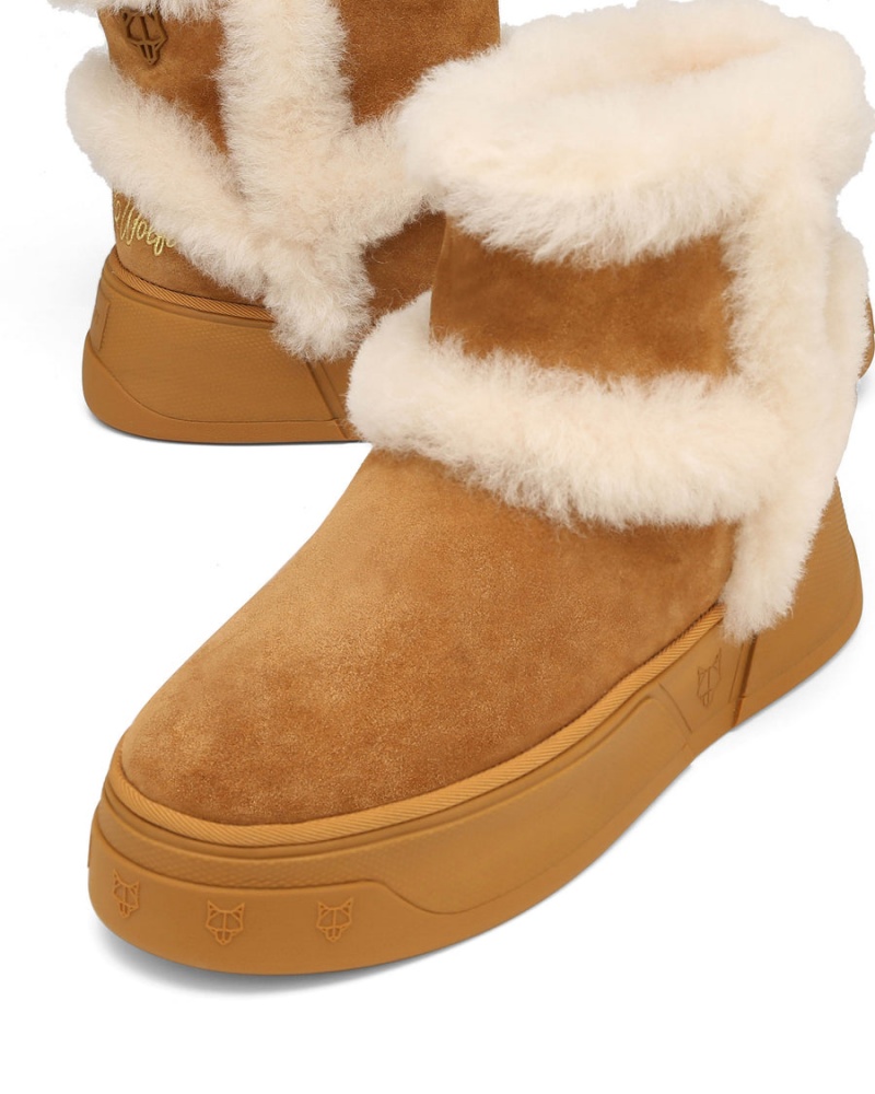 Kozaki Naked Wolfe K-01 Shearling Męskie Brązowe | PXE1392JE