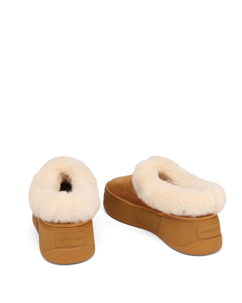 Kozaki Naked Wolfe K-02 Shearling Męskie Brązowe | HBU245JK