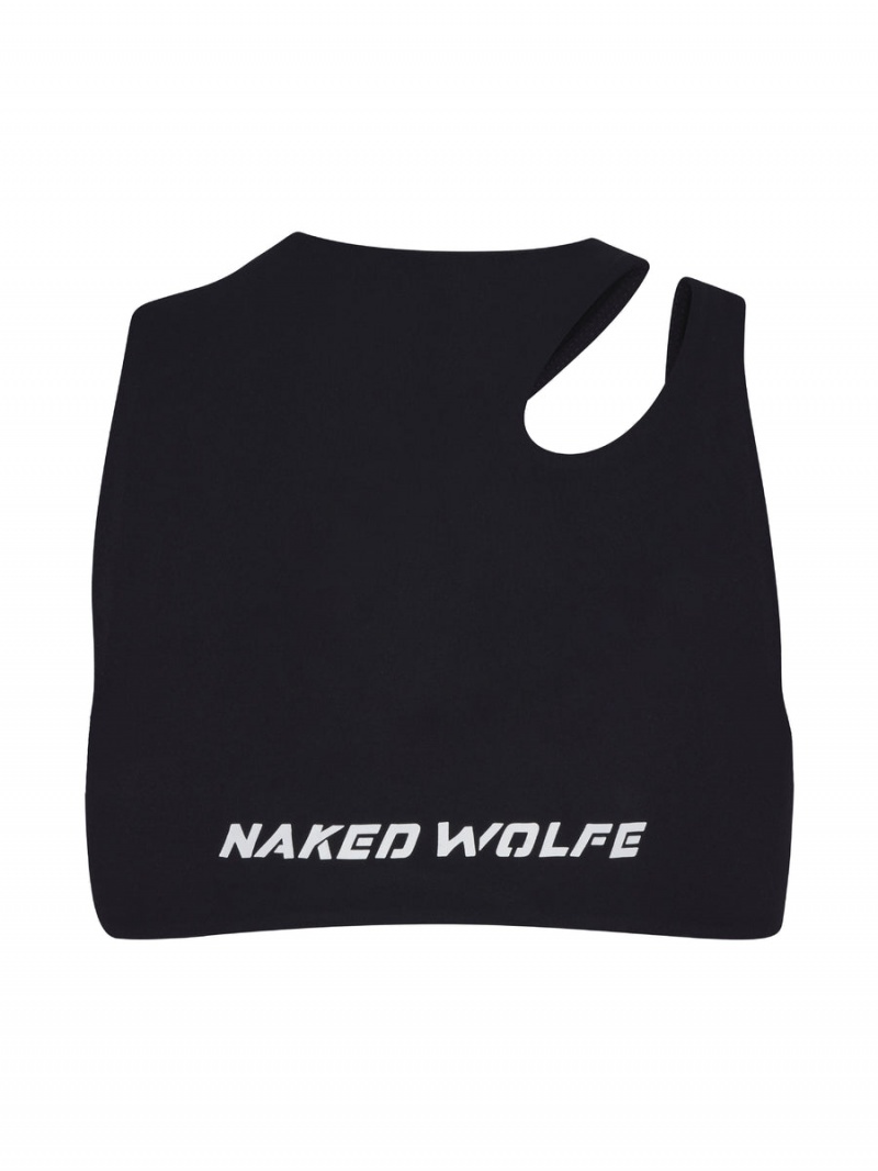 Przycięte Topy Naked Wolfe Cut Out Damskie Czarne | NLH2148EH